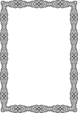 Ornament calligraphic art frame