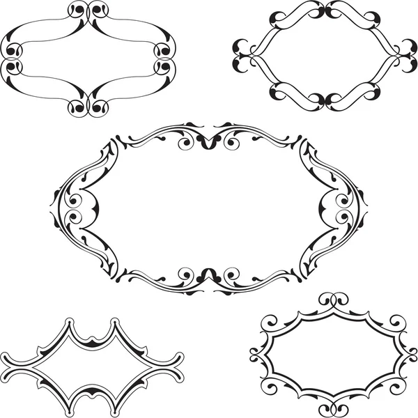 Baroque frame set — Stok Vektör