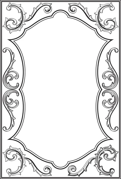 Barokke sierlijke frame — Stockvector