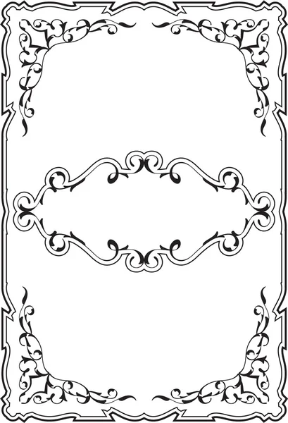 Baroque scroll page — Stockový vektor