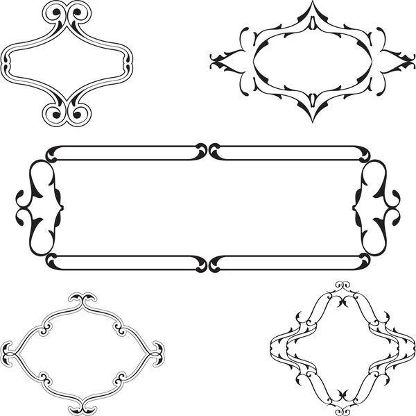 Бароковий старовинний гарний набір рам — стоковий вектор