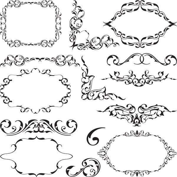 Ornate elements set