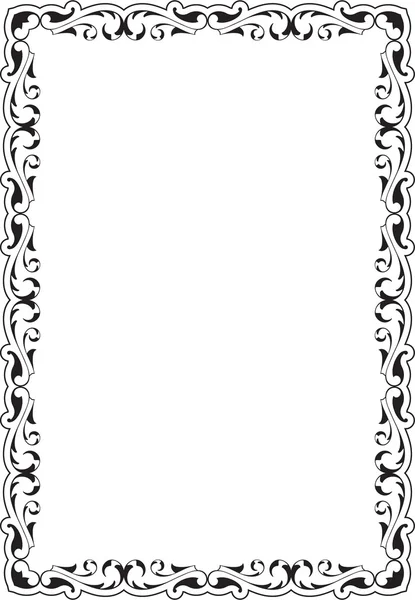Victorian scroll frame — Stok Vektör