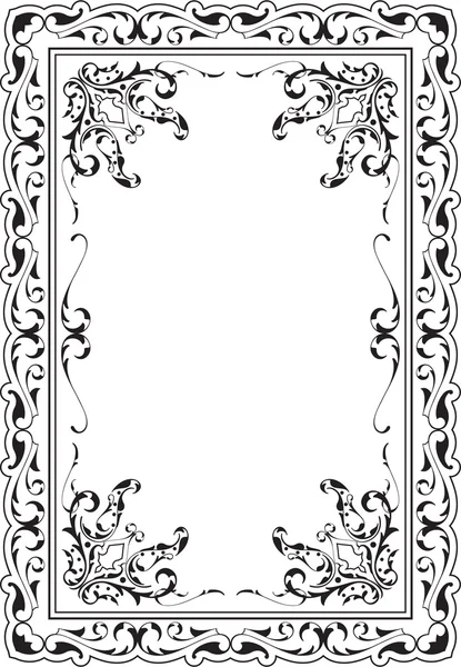 Victorian scroll art frame — ストックベクタ