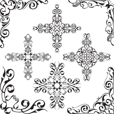 Barok lüks köşe sanat ayarlamak