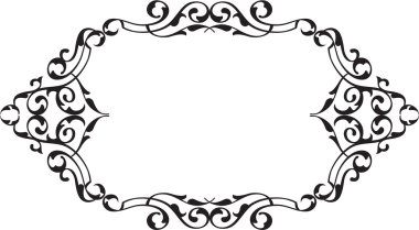 Güzel swirll tebrik sanat vintage çerçeve