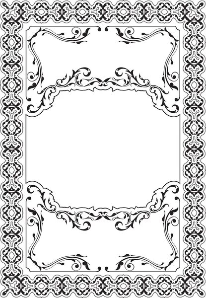 Barokke ornament swirll pagina — Stockvector