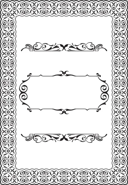 Role ornamento ornamento ornamento arte fronteira — Vetor de Stock