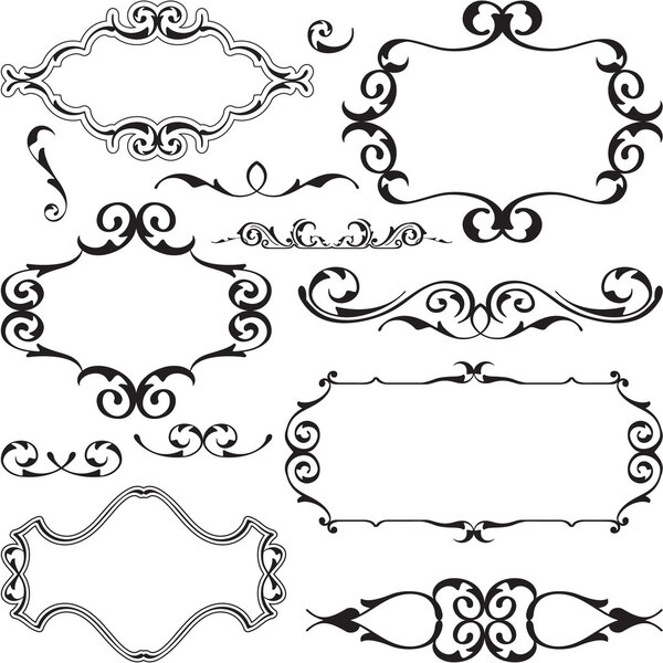 Set of vintage elements