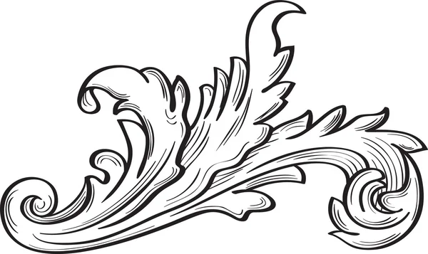 Acanthus kaydırma ince yaprak