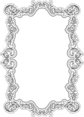 Barok retro güzel sayfa