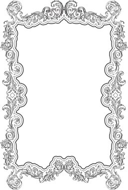 Barok retro süslü sayfa