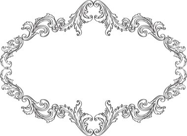 Kıvırcık ornement sanat çerçeve