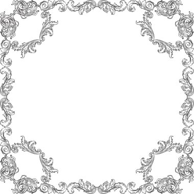 Vintage lüks Barok çerçeve