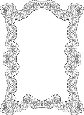 Vintage süslü çerçeve