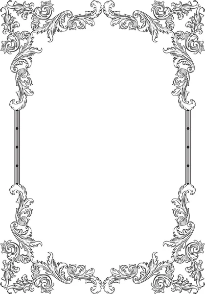 Барочная ретро-вихревая рамка — стоковый вектор