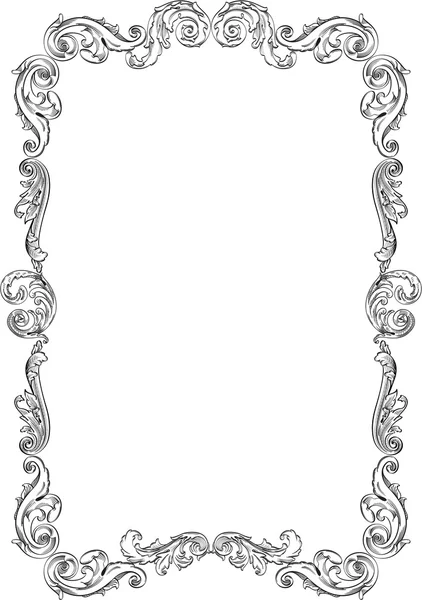 Vintage baroque art frame — Stock Vector