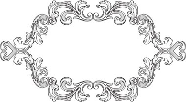 Acanthus vintage hoş çerçeve şark