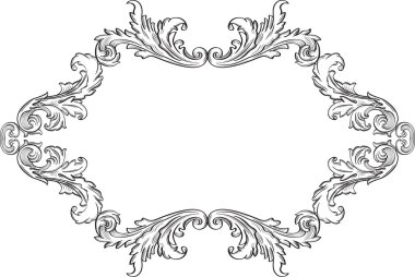 Acanthus çerçeve şark