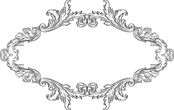 Oriënteren acanthus fijne frame — Stockvector