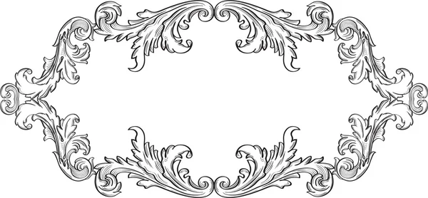 Oriënteren acanthus kunst goede frame — Stockvector