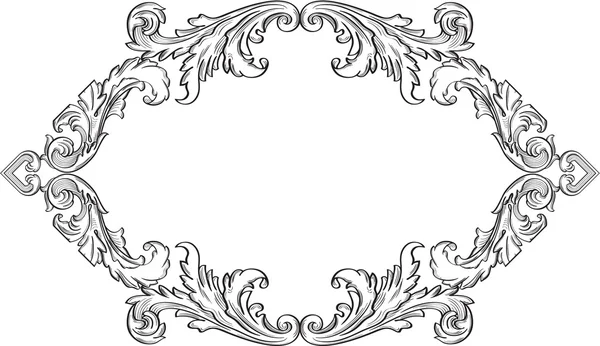 Oriënteren acanthus vintage frame — Stockvector