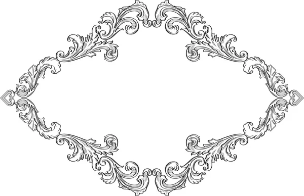 L'art de l'acanthe belle page baroque — Image vectorielle