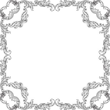 Barok kare sanat desen