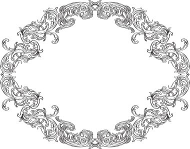 Süslü acanthus süsleme çerçeve