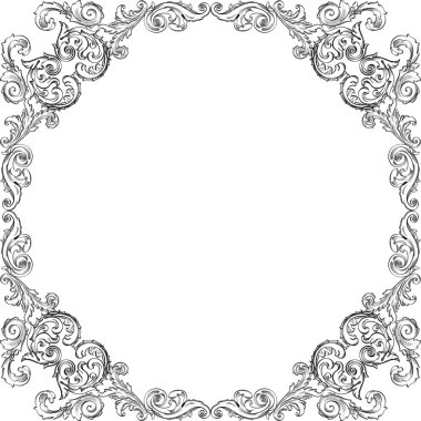 Retro kare sanat çerçeve