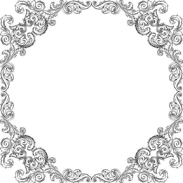 Retro plein kunst frame — Stockvector