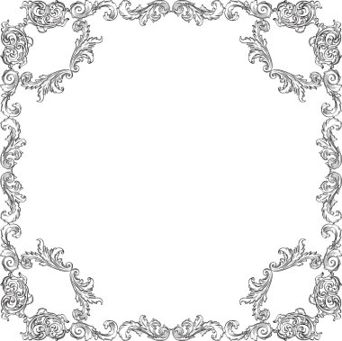 Victoria Barok güzel kare sanat çerçeve