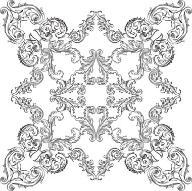 Vintage Barok güzel rozet öğesi