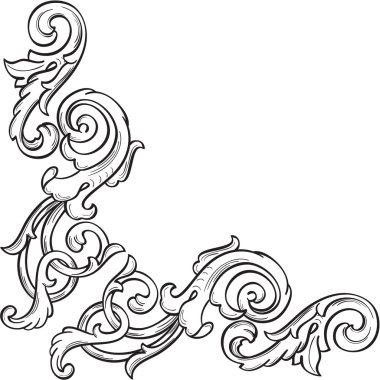 Barok güzel sanat retro köşe