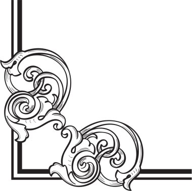 Vintage sanat köşe iyi öğesi