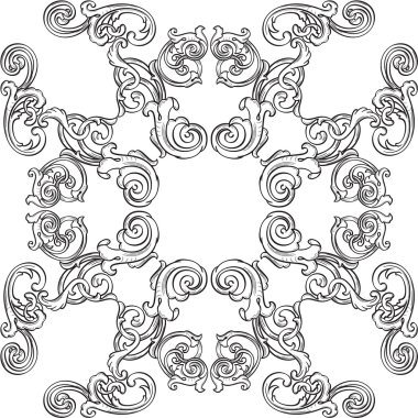 Şark çok süslü sanat rozet