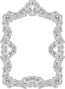 Süslü sanat retro çerçeve