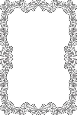 süslü retro çerçeve