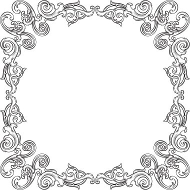 Retro sanat çerçeve öğesi