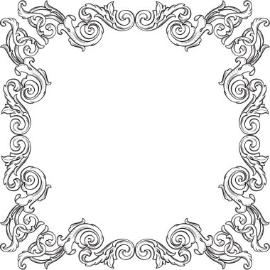 Vintage eski girdap çerçeve