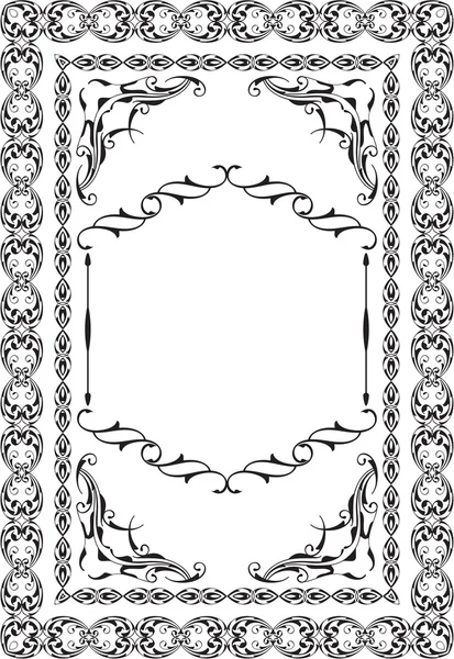 Baroque agréable vintage tourbillon belle page — Image vectorielle