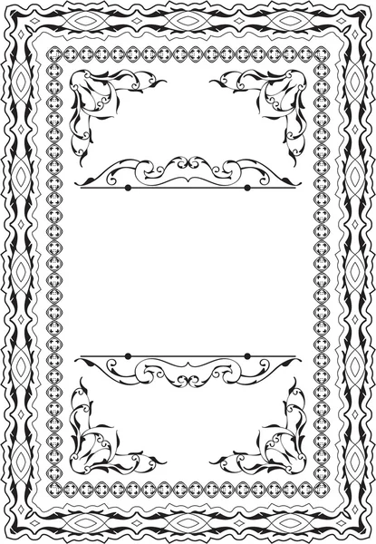 The baroque greeting page — Stock Vector