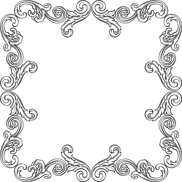 The retro victorian frame — Stock Vector