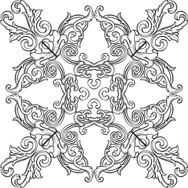 Victorian real ornate art rosette — Stock Vector