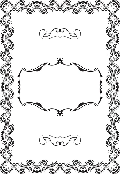 Vintage ornate luxury art baroque frame — Stock Vector