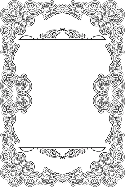 Ornate retro fine frame — Stock Vector