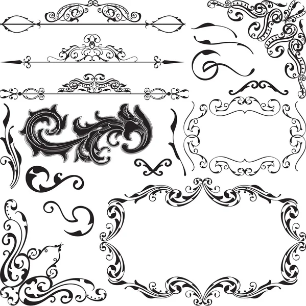 The ornate set — Stock Vector