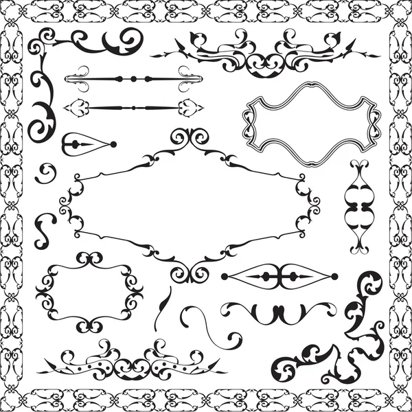 Set di lusso ornamento — Vettoriale Stock