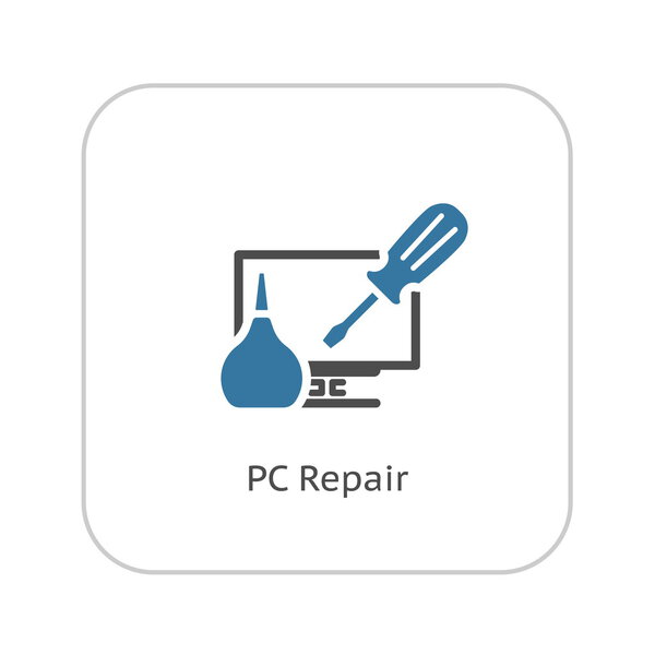 PC Repair Icon. Плоский дизайн
.