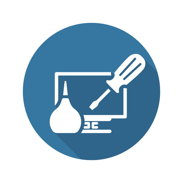 PC Repair Icon. Плоский дизайн
.